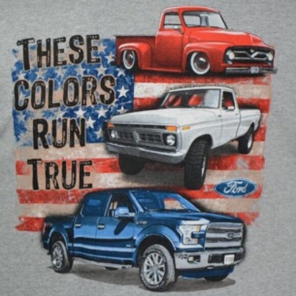 Joe Blow Ts Ford 100th Anniversary Trucks These Colors Run True Mens Tshirt Grey - Picture 3 of 3